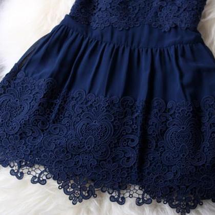 Hollow Out Hook Flower With Embroidery Lace Skirt