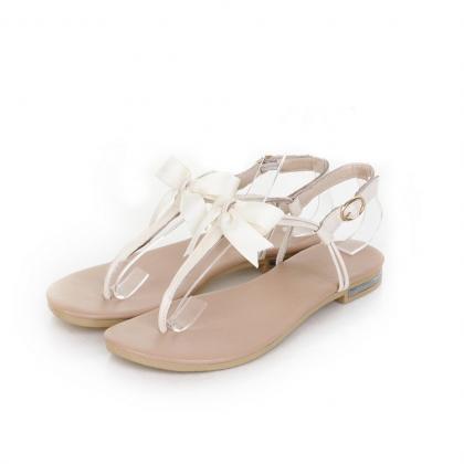 Butterfly String Sandals Leather