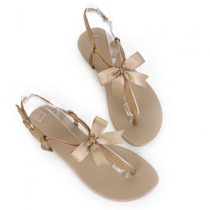 Butterfly String Sandals Leather