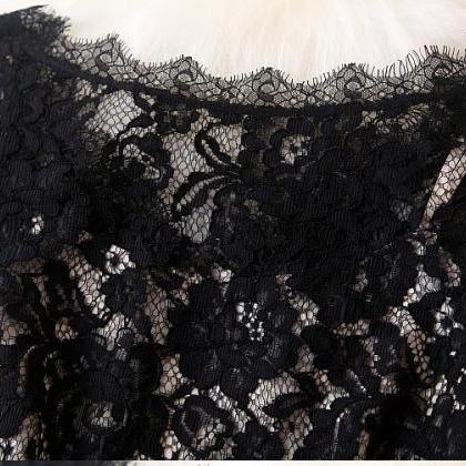 Sexy Black Lace Sleeveless Dress