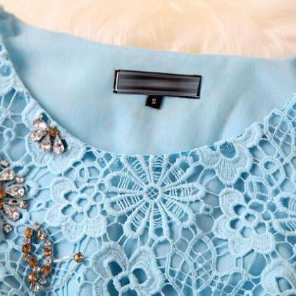 Embroidery Lace Sleeveless Dress