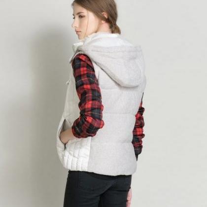Fashion Hooded Cotton Vest