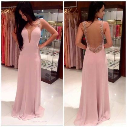 Pink Chiffon Lace Dress